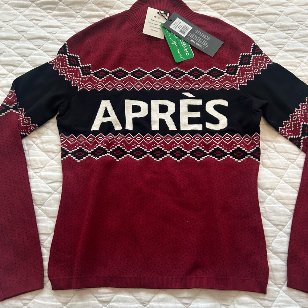 Alp N Rock Black and Red Cowl Neck Sweater - Picture 4 of 14